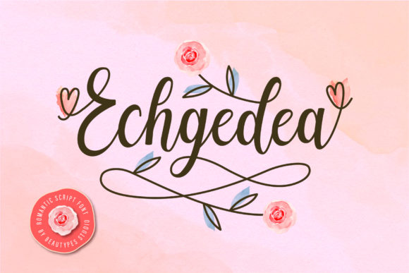 Echgedea: A Romantic Script Font for Handmade Creators