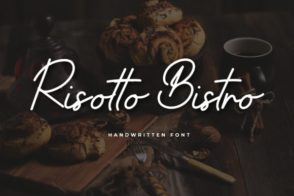 Risotto Bistro: A Handwritten Font That Elevates Modern Marketing Design